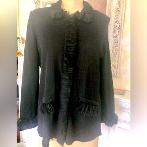 Black, exclusively MISOOK  jacket/top, elegant, formal, nice casual, artsy